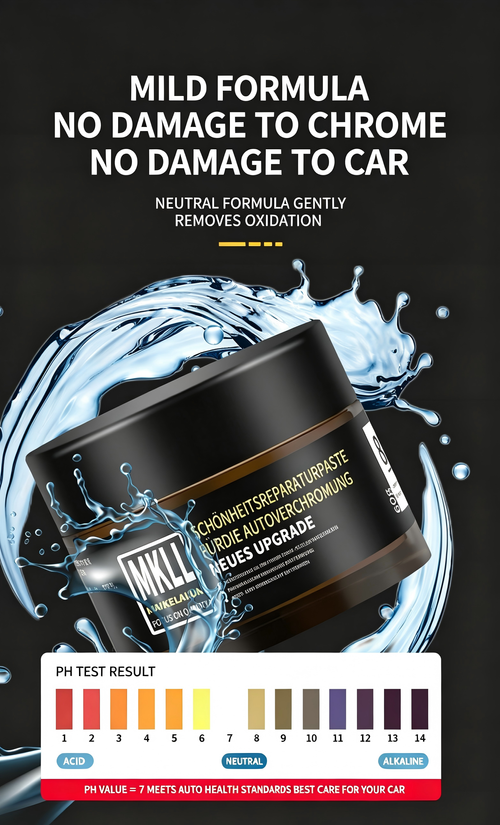 Chrome Trim Oxidation Restorer — Rust Removal, Polishing, and Refinishing Agent for Plated Metal (Upgraded Version)