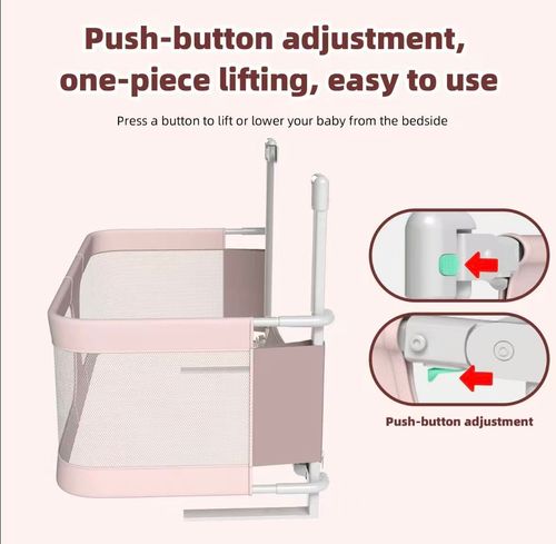 3 in 1 Baby Bedside Sleeper Portable Crib, Foldable Bed Rail for Toddlers, Co-Sleeping Baby Bed, Playpen, Suitable for Twin, Full, King & Queen Size Bed