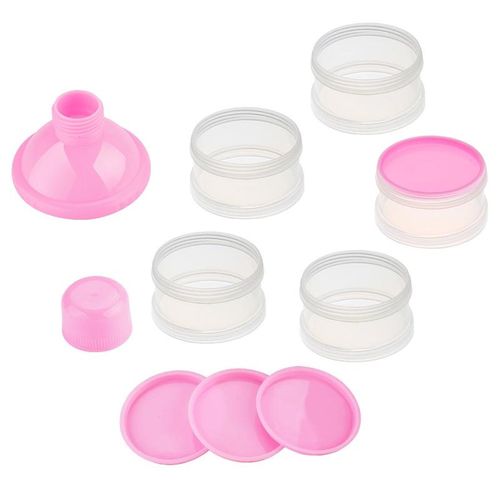 Formula Dispenser On The Go, 5 Compartments Stackable Formula Container for Travel, Baby Milk Powder Kids Snack Container, BPA Free
