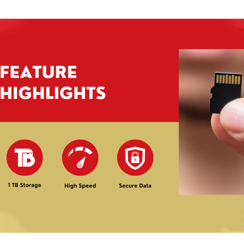 1TB High Speed Memory Card with Adapter and Blister Packing
