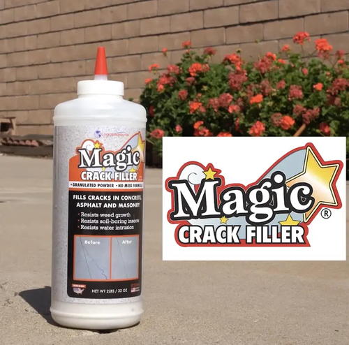 Concrete Magic Crack Filler 2.5 lb. Bottle - Ultimate Solution for Concrete and Masonry Cracks - Easy Application to Keep Surfaces Strong and Lasting!