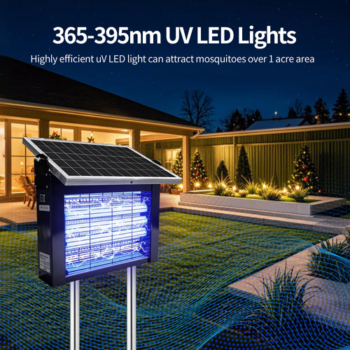 Outdoor Solar Bug Fly Bio Zapper Wireless Portable Camping Mosquito Zapper Sensor Fly Traps Solar Mosquito Killer Lamp Light