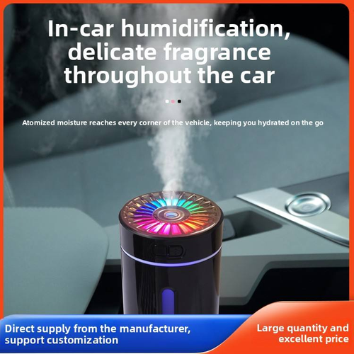 Hot Sale Car Small Air Humidifier Aroma Diffuser Smart Usb Mist Humidifier Purifier Rainbow USB Plug Cars Manual 300ML