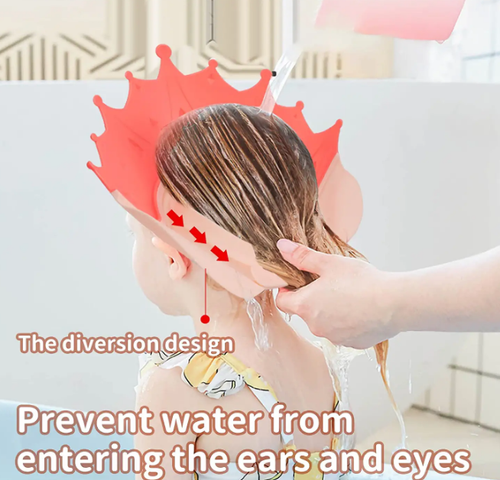 Newest Soft Kids Waterproof Cover Children Bath Shower Hat Crown Shower Hat Soft Cartoon Baby Shower Hat Baby Shampoo Cover