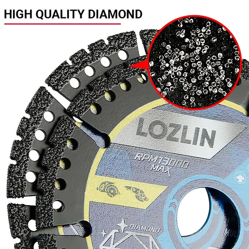 Multi-Material Cutting Blades - 3PCS Options, Dry Cut for Metal, Tile, Stone - Angle Grinder Saw Blades for Cast Iron, Marble - Tool Accessories