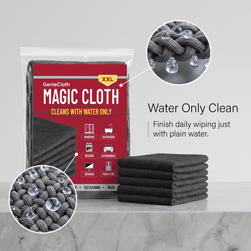 Multi-Purpose Cleaning 5 PCs Magic Cleaning Cloth Highly Absorbent Lint-Free Reusable Microfiber for Kitchen Car House Holding