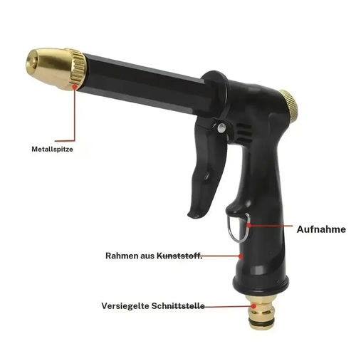 Portable High Pressure Water Sprayer, Adjustable Garden Hose Nozzle Sprayer, Car Washing & Maintenance Tool, Pet Cleaning Tool (Includes A 10-Meter Water Hose)