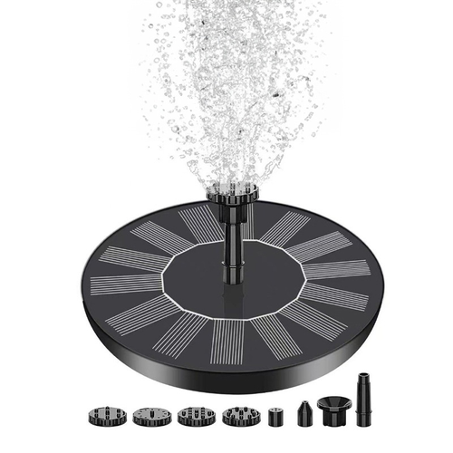 Solar Fountain Bird Bath Fountain Outdoor Pool Round Floating Automatic Fountain Swimming Pool Fountain with Colored Lights