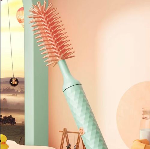 Electric Bottle Brush Set, Including USB Rechargeable Silicone Bottle Brush with Nipple Brush & Straw Cleaner, Baby Bottle Cleaning Tool Kit