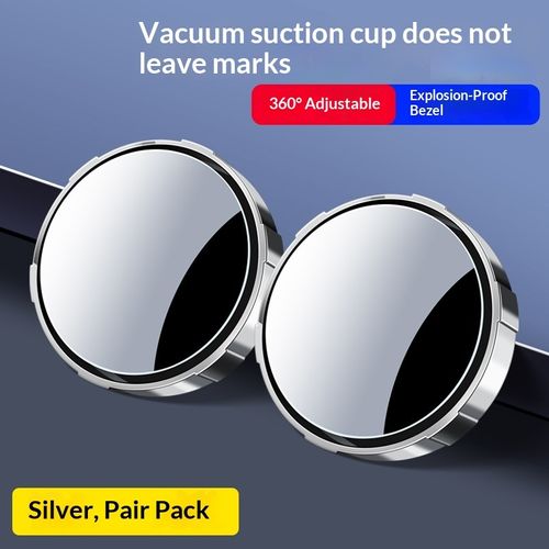 Car Rearview Mirror Suction Cup Type Small Mirror Adjustable Angle Wide Field View Blind Spot Mirror