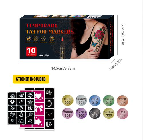 Body Painting Art Acrylic Marker Skin-Safe Washable Pen for Kids Face Painting