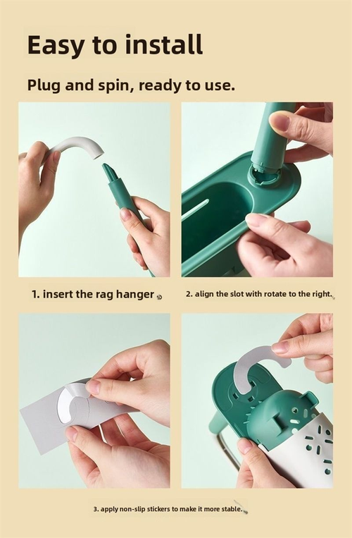 (2pcs)Kitchen Multifunctional Telescopic Drain Rack Household Dishwashing Rag Storage Rack with Pool Filter for Dinnerware Storage