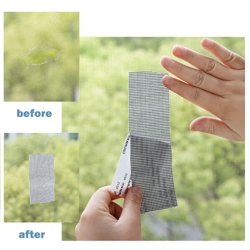 3 Count Window Screen Repair Tape,Sturdy Gray Screen Repair Adhesive, Fiberglass Mesh Mending Tape for Window and Door Screens