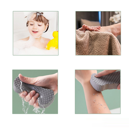 Eco-Certified Non-Abrasive Fashionable Aldult Baby Bath Sponge Glove Scrubber Skin Pain-Free Exfoliating Bath Tool for Bathroom