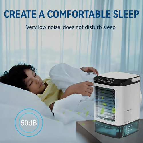 USB Portable Evaporative Air Cooler , Quiet Desk Fan – Energy-Efficient, Eco-Friendly Design with 3 Speed ​​Settings,Suitable for Home and Office Use