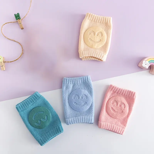 Baby 4-Pairs Non-Slip Knee Pads Set, Baby Accessories for Crawling, Thick Soft Contoured Fit, Fall Protection, Durable Gentle Safeguard