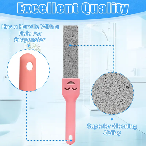 10 Pack Pumice Stone for Toilet Cleaning Extra Long Handle for Removing Bowl Ring Pool Bathroom Toilet Brush Limescale Stain Remover for Tile Bath-tub