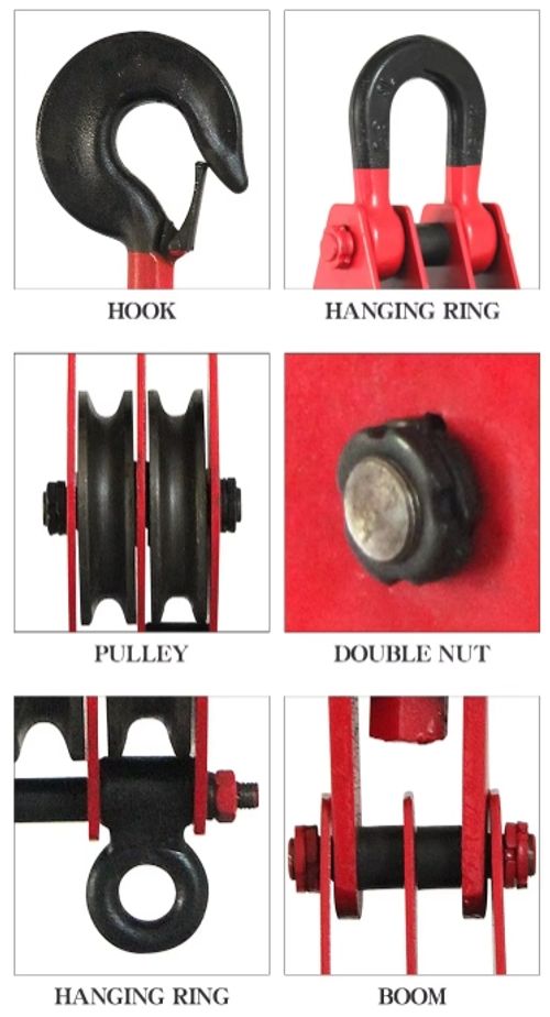 New 2-Ton Side-Opening Manual Chain Hoist ( Steel Lifting Pulley, Open-Type Pulley, Hook, Wire Rope Rigging)