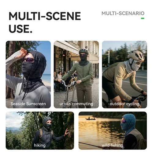 3 Counts Summer Balaclava Face Mask UV Protection Cooling Neck Gaiter Breathable Face Covering For Fishing Cycling Sports
