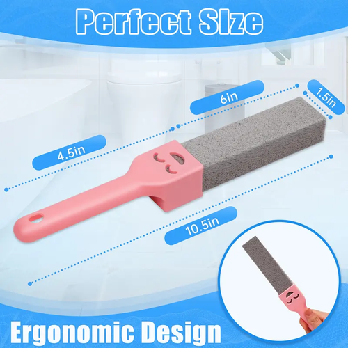 10 Pack Pumice Stone for Toilet Cleaning Extra Long Handle for Removing Bowl Ring Pool Bathroom Toilet Brush Limescale Stain Remover for Tile Bath-tub