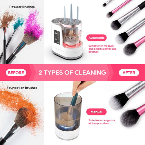 Factory Price Home 3 in 1 USB Electric Makeup Brush Cleaner Machine Automatic Cleaning Quick-Drying Tool Cosmetics Brush Washer