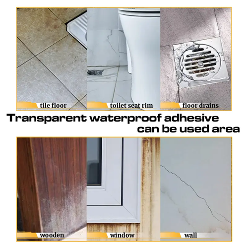 Transparent Waterproof Coating, Invisible WaterproofAgent ,Transparent Waterproof Sealan, Indoor & Outdoor Waterproof Coating Concrete Sealant Super Strong Adhesion rubber