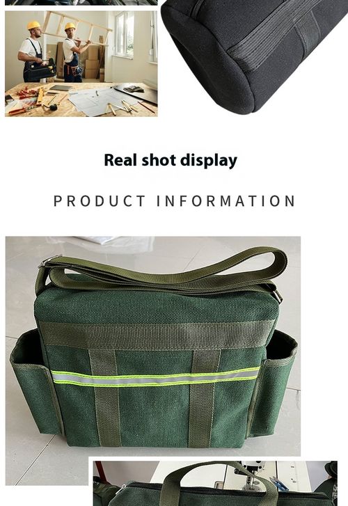 Large capacity canvas tool bag