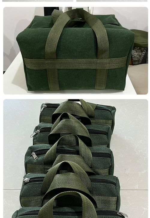 Large capacity canvas tool bag
