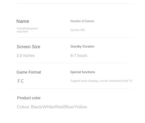 Handheld Game Console (2-Player Compatible)