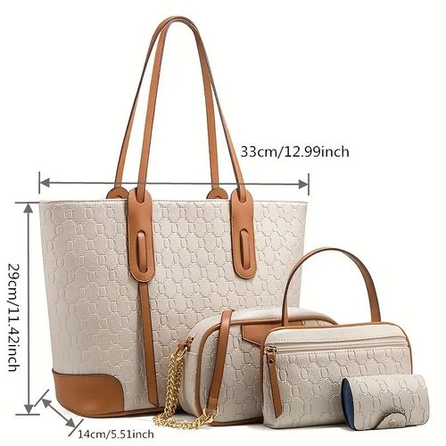 👨‍🔧👜Conjunto de bolsas para mãe e bebê - Design 4 em 1, moderno e versátil!