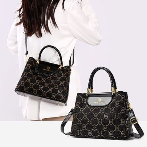 👨‍🔧Bolsa de senhora luxuosa com 3 compartimentos e alça de ombro