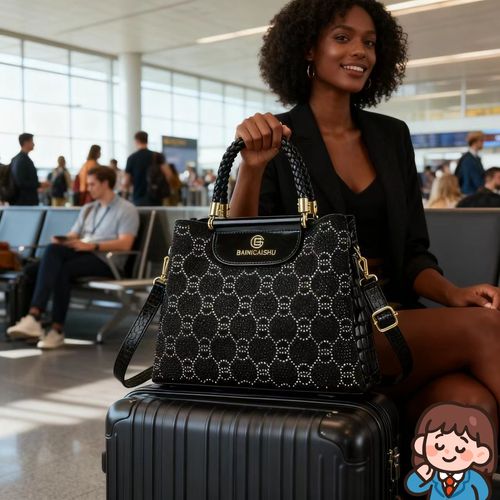 👨‍🔧Bolsa de senhora luxuosa com 3 compartimentos e alça de ombro👜