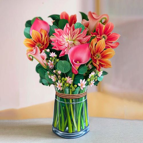 Dear Dahlia with Clear Vase