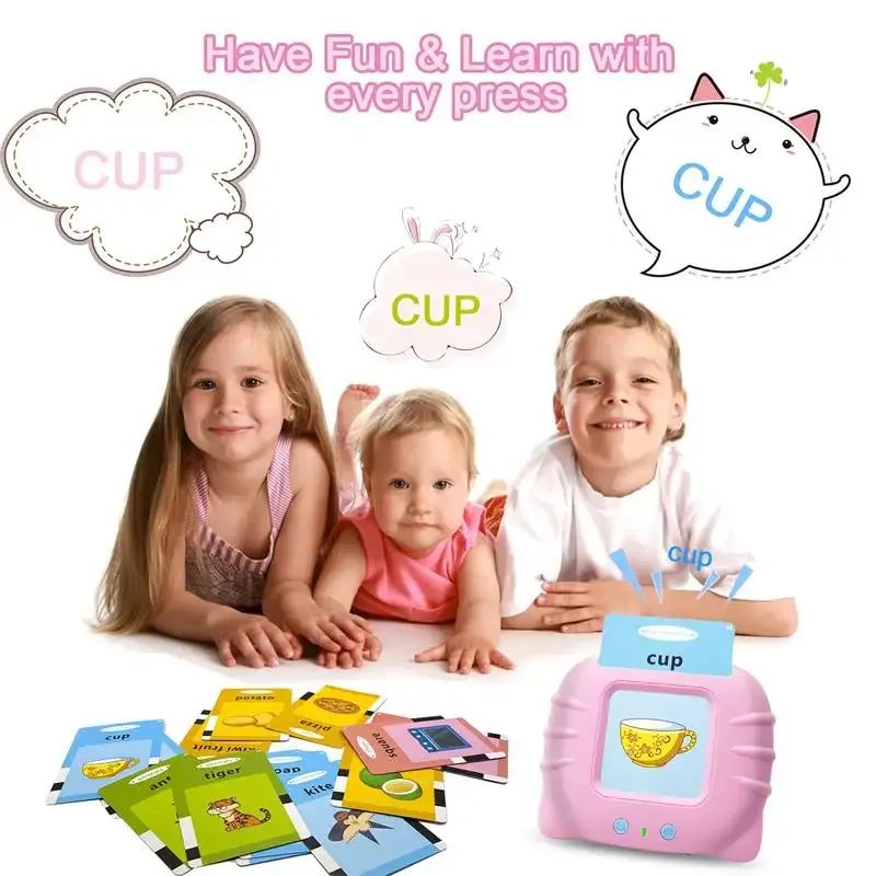 📚📚📚Children's Education Preschool Vocabulary Animal Electronic Flash Cards Machine Learning Toys 👶ABC Flash Cards Cognitive Cards👶🎁