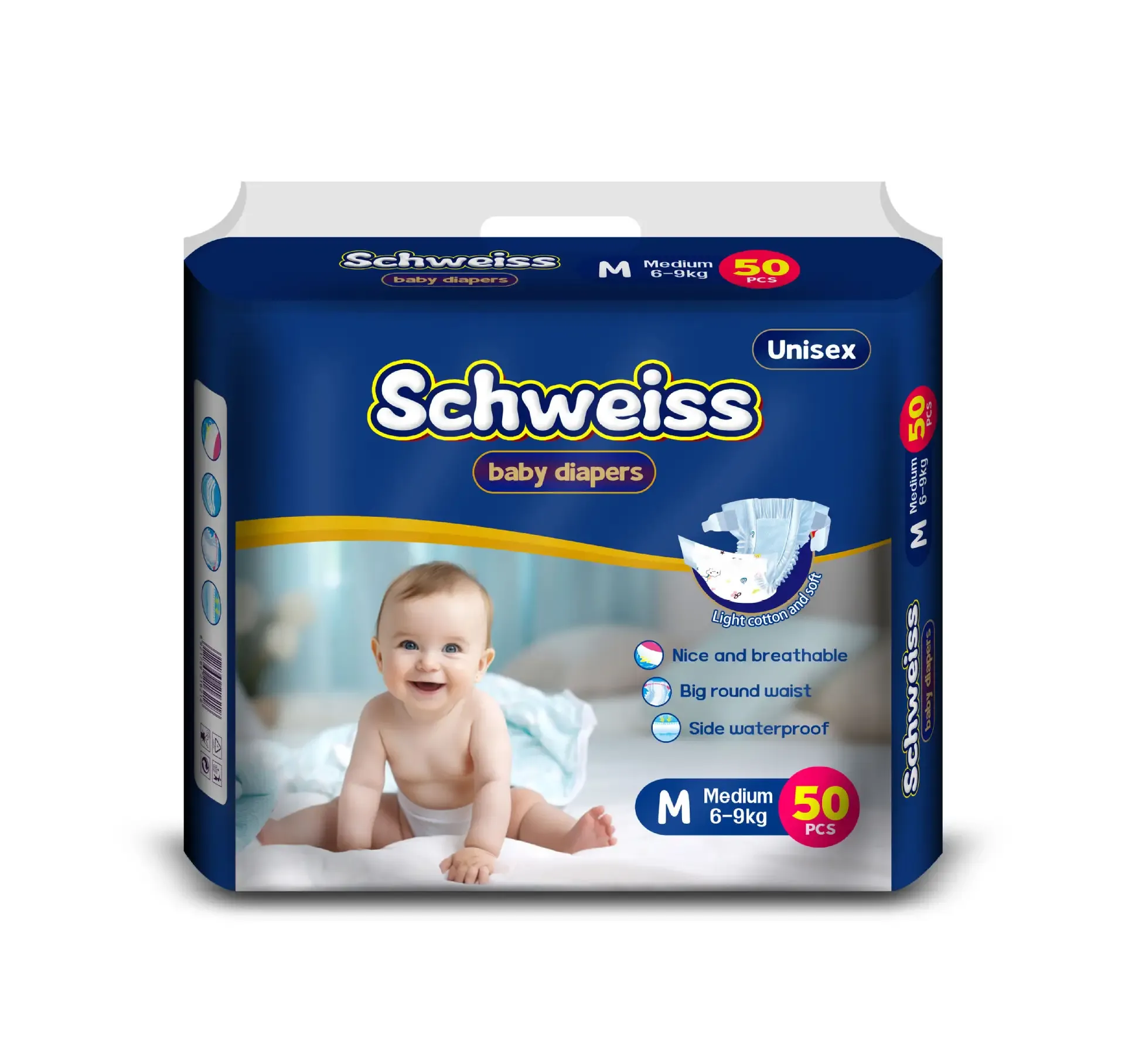 👶Organic newborn diapers instant absorption soft breathable sleep leak-proof baby diapers👶
