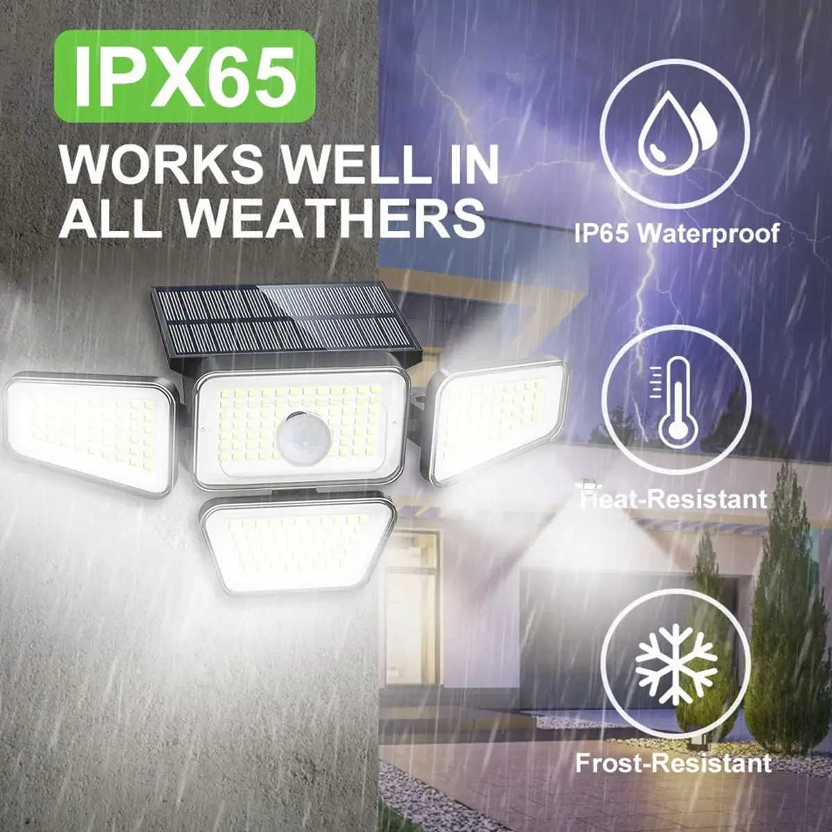 💡New solar wall light LED human body induction solar waterproof outdoor garden light