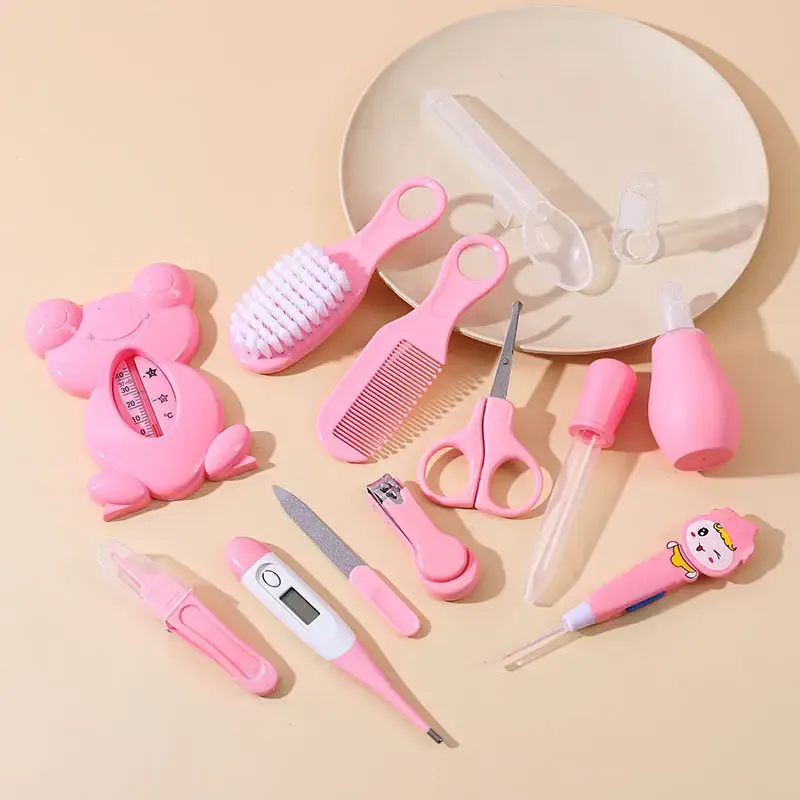 👶Baby Care Package 13 Pieces Plastic Nail Clippers Thermometer Newborn Gift Set