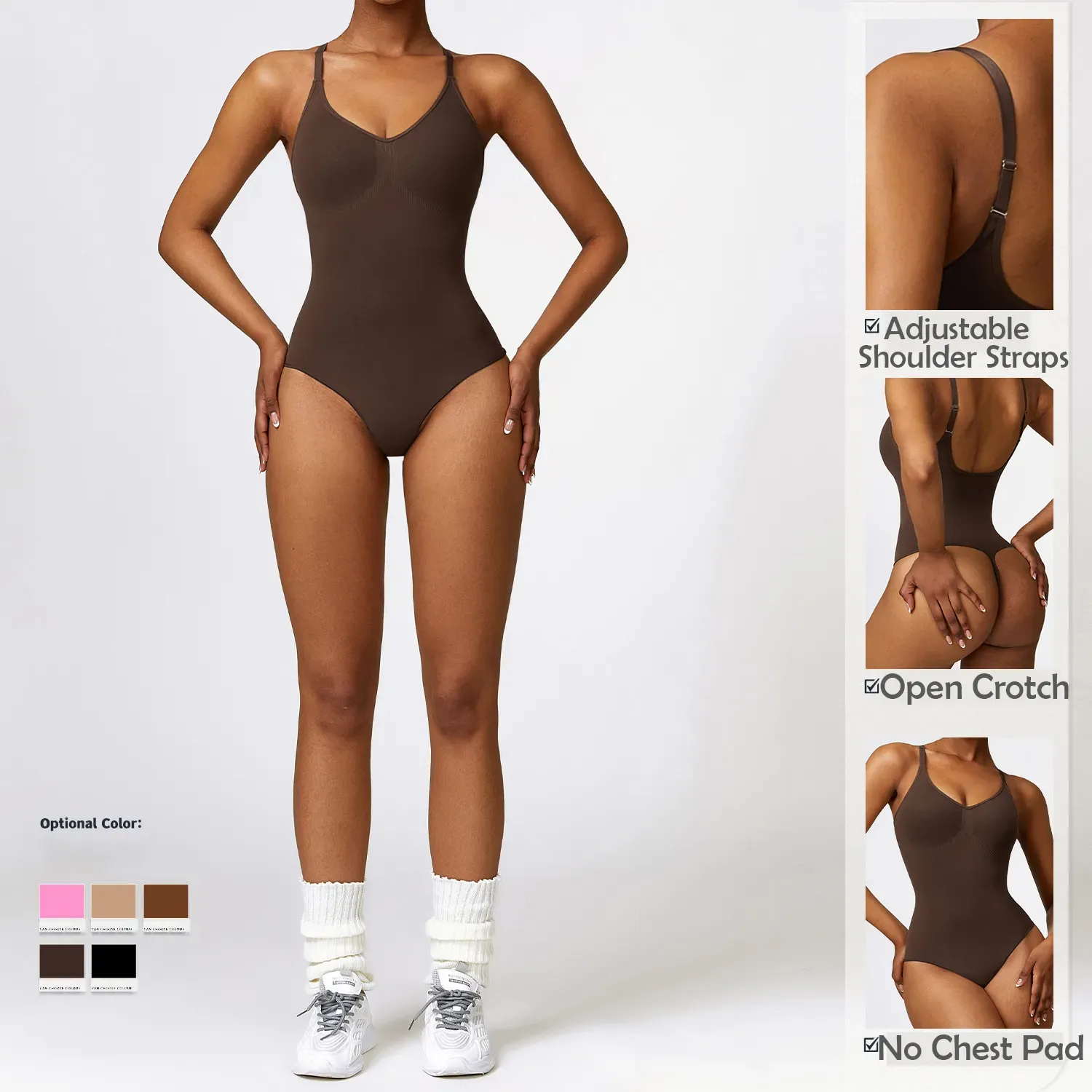 👙👙👙Women Sexy Casual Beauty Back Adjustable Straps Compression Tights Women Tops Backless Body Shaper👙👙👙