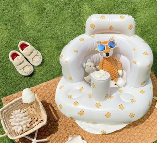 For Playing Eating Bathing Lounging Ins Portable Baby Learning Seat Inflatable Bath Chair PVC Sofa Shower Stool