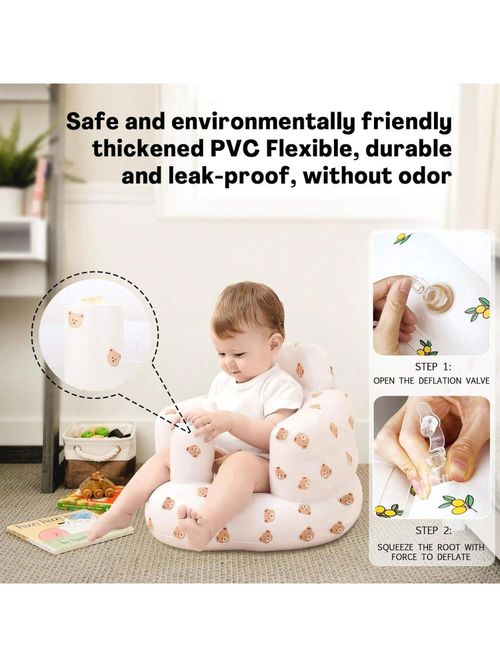 For Playing Eating Bathing Lounging Ins Portable Baby Learning Seat Inflatable Bath Chair PVC Sofa Shower Stool