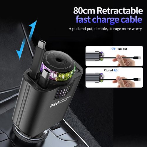 45W 12-24v Starry Top 12-24v Fast Charge 5 in 1 Integrated Car Aromatherapy Mobile Phone Charger