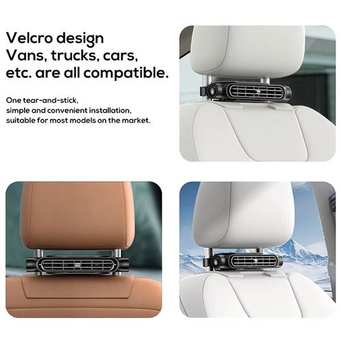 Car Headrest Fan Auto Front Back Car Seat Cooling Fan Circulator Summer Bladeless Air Cooler Car USB Fan