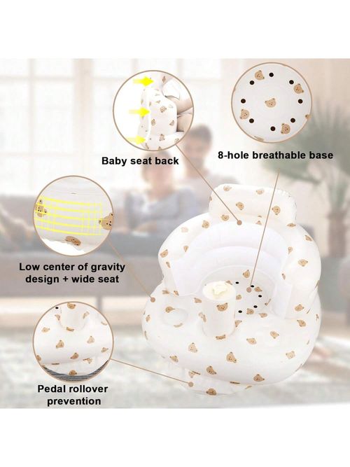For Playing Eating Bathing Lounging Ins Portable Baby Learning Seat Inflatable Bath Chair PVC Sofa Shower Stool