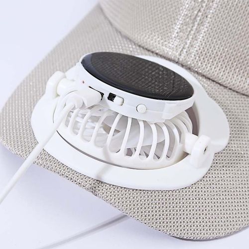 Outdoor Fan Hat Wide Large Edge Sun Baseball Cap Men Camping Sport Cooler Hat Solar Powered USB Charging Fan Hats