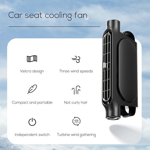 Car Headrest Fan Auto Front Back Car Seat Cooling Fan Circulator Summer Bladeless Air Cooler Car USB Fan