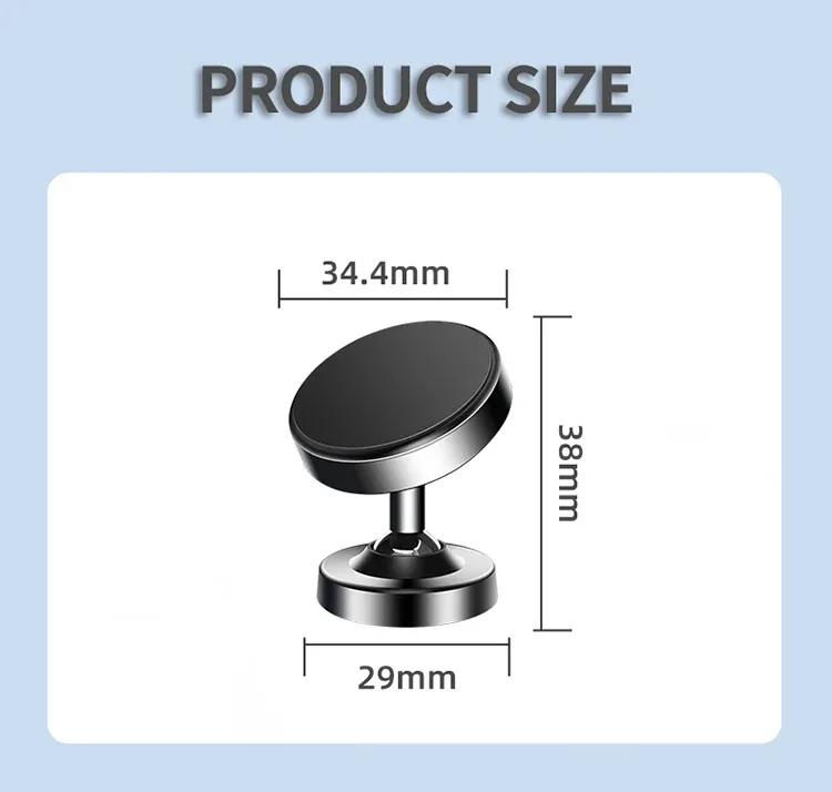 New High Quality Bestselling Universal Custom Logo Adjustable Dual 360 Degree Rotation Dashboard Mount Magnetic Car Phone Holder