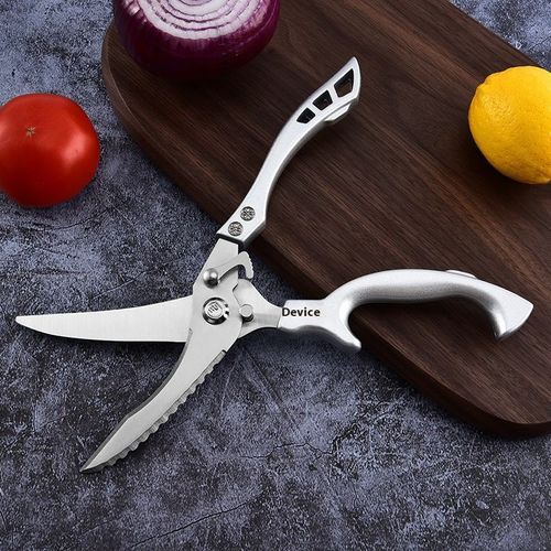 Powerful Stainless Steel Kitchen Scissors with Aluminum Handle Special Multi-Purpose Food Household Bone Cutting Scissors
