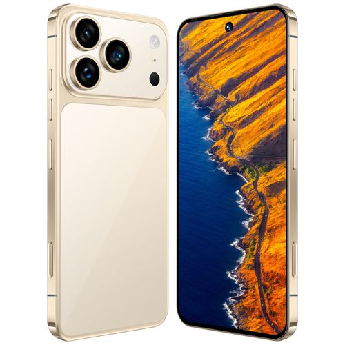 I17 Pro Max Android Smartphone, 4GB+64GB or 3GB+16GB, Global Version with 6.9-Inch Large Screen, Available in Black White Gray Gold Orange, Free Phone Case + Charger Included