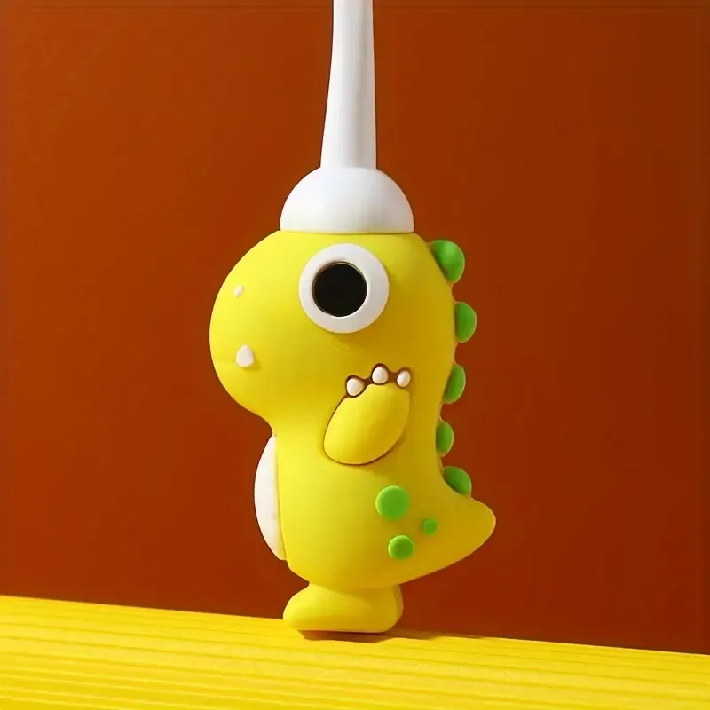 KiddieSoft Dinosaur Toothbrush - Gentle Soft Bristle, Easy to Clean, Fun Cartoon Design, Suitable for Little Ones Aged 3-6 Years, Perfect for Early Childhood Oral Care