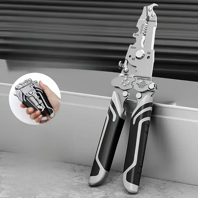 1PC18-in-1 Foldable Wire Stripper Manual Tool